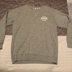 Grey crew neck sweatshirt